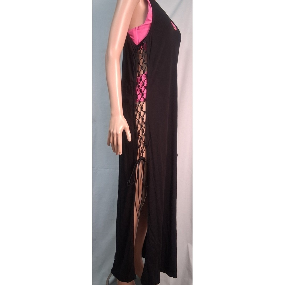 Red Carter Women's Floor Length Dress, Cover-Up, Lace Up Sides, Size L